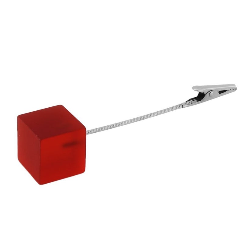 Xiaoyztan Memo Clips Holder,Red Cube Table Number Holders,Paper Note Clip for Office Home Use, Office Memo Holders, Desk Accessories and Workspace Organizers,Pack of 10 - Image 4
